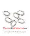 Anilla Oval 9,5x7mm, Plateado Nikelado