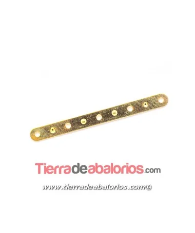 Separador 5 Agujeros 36x4mm - Dorado