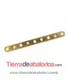 Separador 5 Agujeros 36x4mm - Dorado
