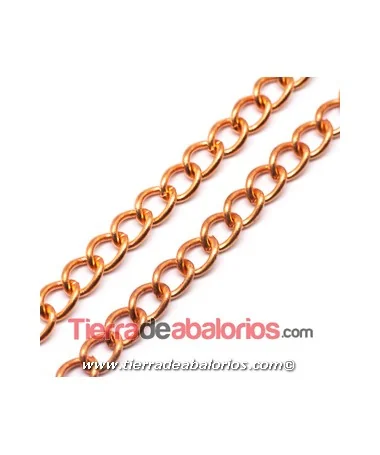 Cadena Eslabón 9x7mm, Oro Rosa (metro)