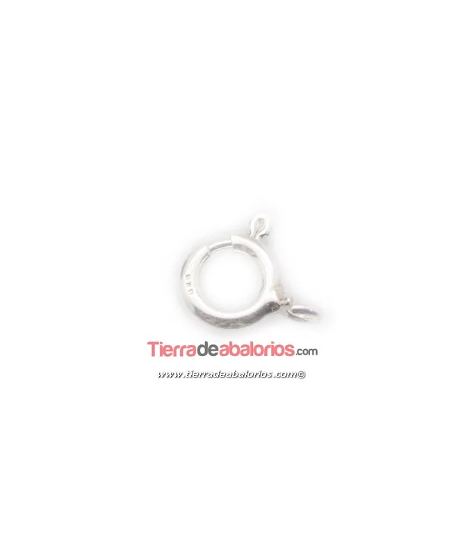 Reasa 6mm con Anilla, Agujero 1,4mm, Plata de Ley