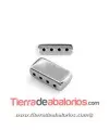 Terminal 4 Agujeros 12x6mm y Terminal 10x2mm, Plateado