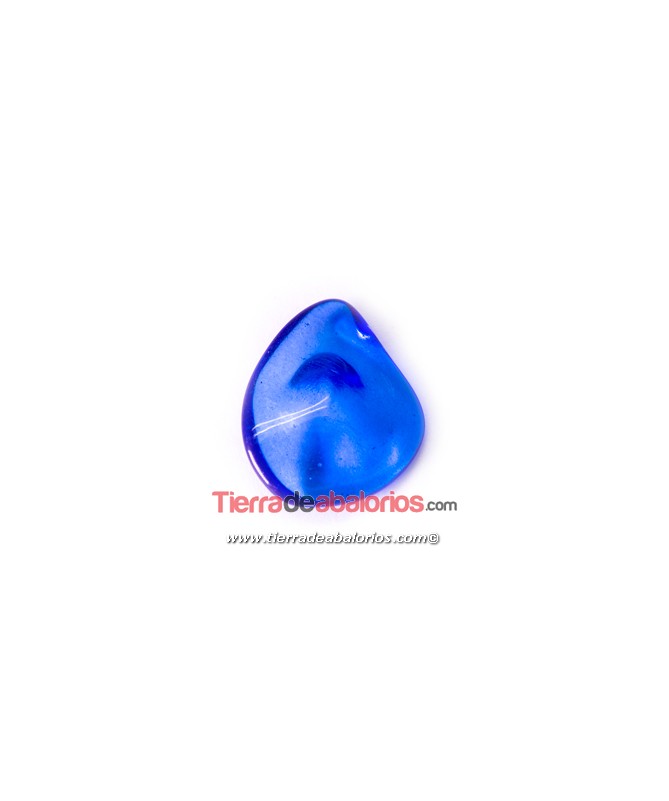 Resina Gota Irregular 21x17mm, Azul
