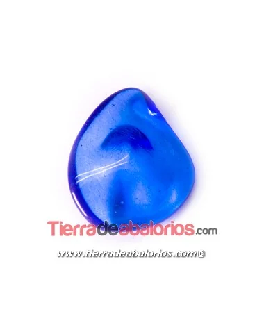 Resina Gota Irregular 21x17mm, Azul