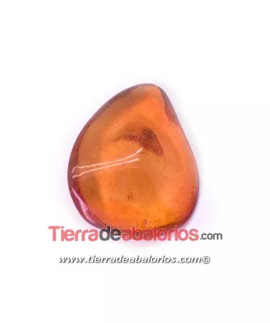 Resina Gota Irregular 21x17mm, Ambar