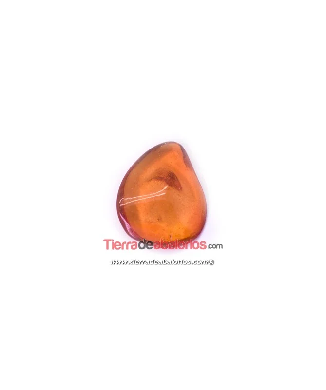 Resina Gota Irregular 21x17mm, Ambar