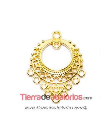 Colgante Filigrana Pendiente 33x25mm, Dorado
