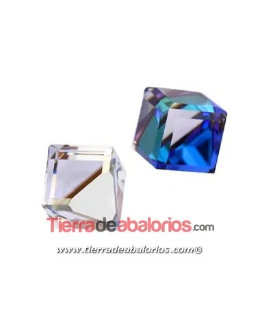 Cubo Swarovski Base Plana 6mm, Bermuda Blue Cubo Swarovski Base Plana 6mm, Bermuda Blue