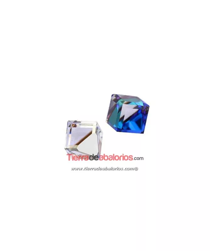 Cubo Swarovski Base Plana 6mm, Bermuda Blue Cubo Swarovski Base Plana 6mm, Bermuda Blue