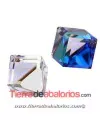 Cubo Swarovski Base Plana 6mm, Bermuda Blue