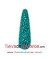 Resina Gota Tallada 36X11mm Agujero 1,5mm, Blue Zircon