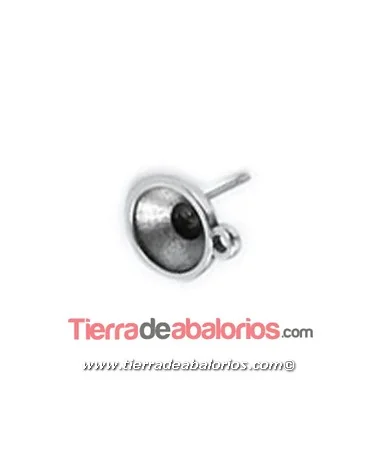 Pendiente Cono 10mm con Anilla para SS39, Plateado Pendiente Cono 10mm con Anilla para SS39, Plateado