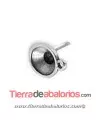 Pendiente Cono 10mm con Anilla para SS39, Plateado