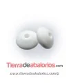 Rondel de Silicona 12x7mm Agujero 2,5mm, Blanco