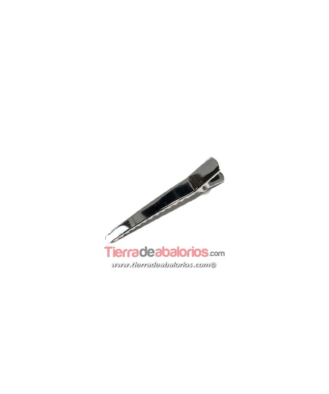 Pinza para Pelo 40x7mm, Plateado Nikelado
