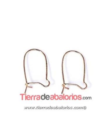 Pendiente Hippy Cerrado 14x8mm, Dorado