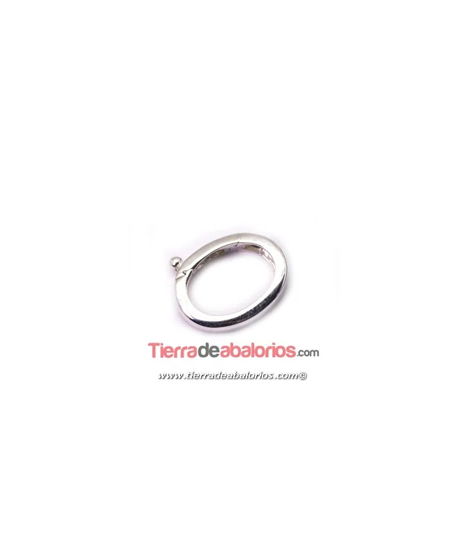 Acorta Collares con Clip 13x10mm Grosor 3mm, Plata de Ley