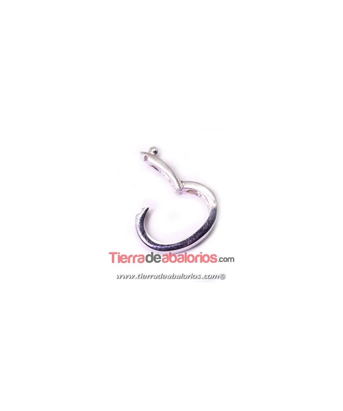Acorta Collares con Clip 13x10mm Grosor 3mm, Plata de Ley