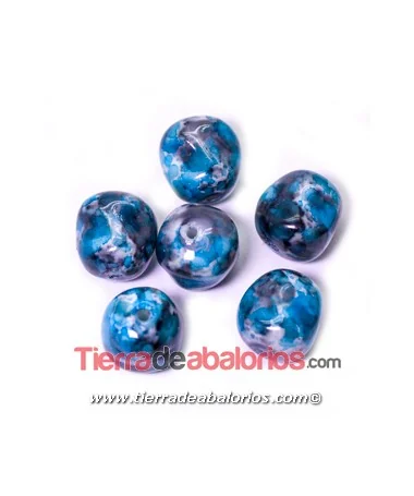 Perla Barroca Irregular 9x9mm, Azul Turquesa Matrix Perla Barroca Irregular 9x9mm, Azul Turquesa Matrix