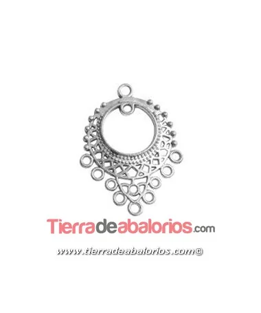 Colgante Filigrana Pendiente 33x25mm, Plateado