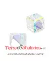 Cubo Swarovski Base Plana 6mm, Cristal AB