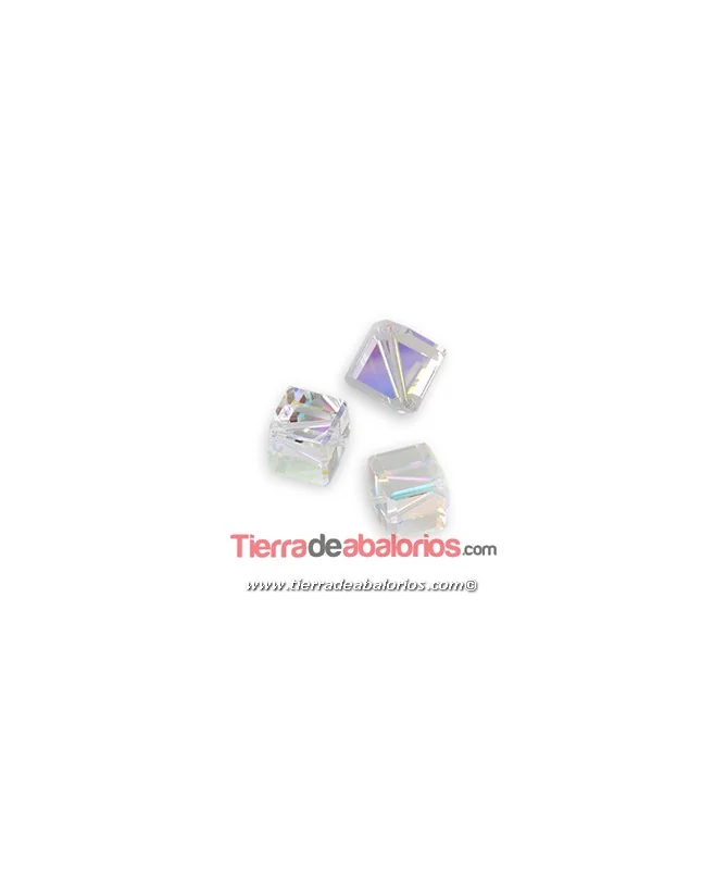 Cubo Diagonal Swarovski 8mm, Cristal AB