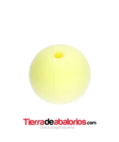 Bola de Silicona 12mm Agujero 2,2mm, Amarillo Pastel