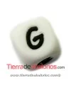 Cubo de Silicona Blanco 12mm Agujero 2mm, Letra G