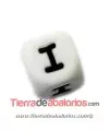 Cubo de Silicona Blanco 12mm Agujero 2mm, Letra I