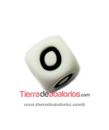 Cubo de Silicona Blanco 12mm Agujero 2mm, Letra O