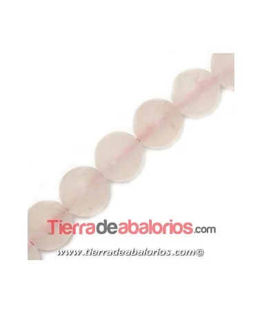 Cuarzo Rosa Mate Bola 10mm Agujero 1,2mm