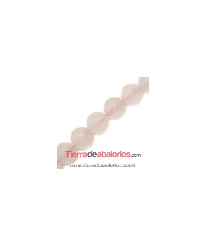 Cuarzo Rosa Mate Bola 10mm Agujero 1,2mm