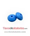 Rondel de Silicona 12x7mm Agujero 2,5mm, Azul