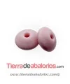 Rondel de Silicona 12x7mm Agujero 2,5mm, Rosa Bebé