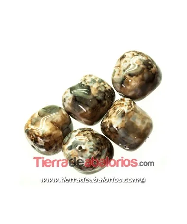Perla Barroca Irregular 14x13mm, Marrón Matrix Perla Barroca Irregular 14x13mm, Marrón Matrix