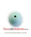 Bola de Silicona 15mm Agujero 2,2mm, Verde Pastel