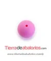 Bola de Silicona 15mm Agujero 2,2mm, Rosa Pastel