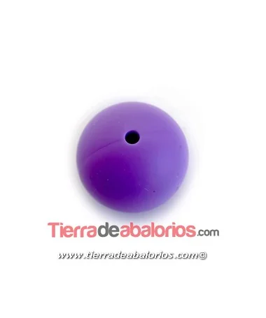Bola de Silicona 15mm Agujero 2,2mm, Púrpura Pastel