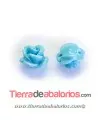 Resina Flor 8mm Agujero 0,9mm, Turquesa