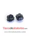 Resina Flor 8mm Agujero 0,9mm, Negra