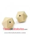 Hexagono Silicona 14mm Agujero 2mm, Beige