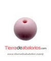 Bola de Silicona 12mm Agujero 2,2mm, Rosa Palo