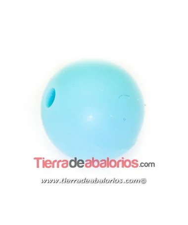 Bola de Silicona 20mm Agujero 2mm, Celeste Pastel