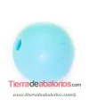 Bola de Silicona 20mm Agujero 2mm, Celeste Pastel