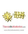 Conector Rama Coral 19x13mm con Anilla, Dorado Mate