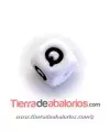 Cubo de Silicona Blanco 12mm Agujero 2mm, Letra Q