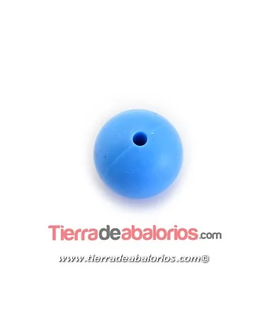 Bola de Silicona 14mm Agujero 2,2mm, Azul