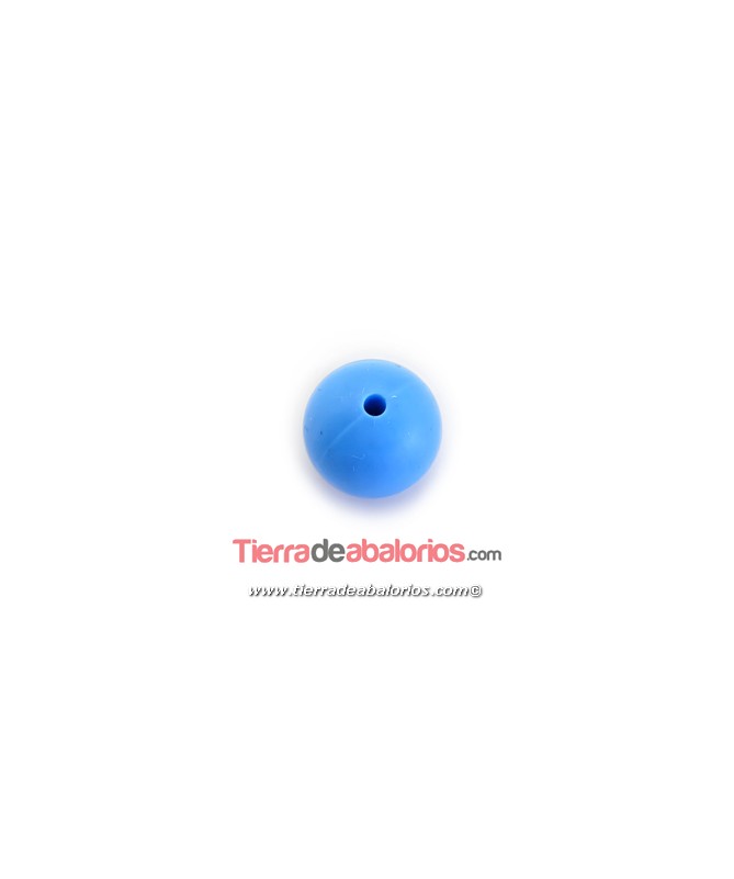 Bola de Silicona 14mm Agujero 2,2mm, Azul