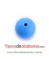Bola de Silicona 14mm Agujero 2,2mm, Azul