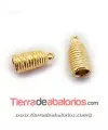 Terminal Efecto Cuerda 17x8mm Agujero 5mm, Dorado